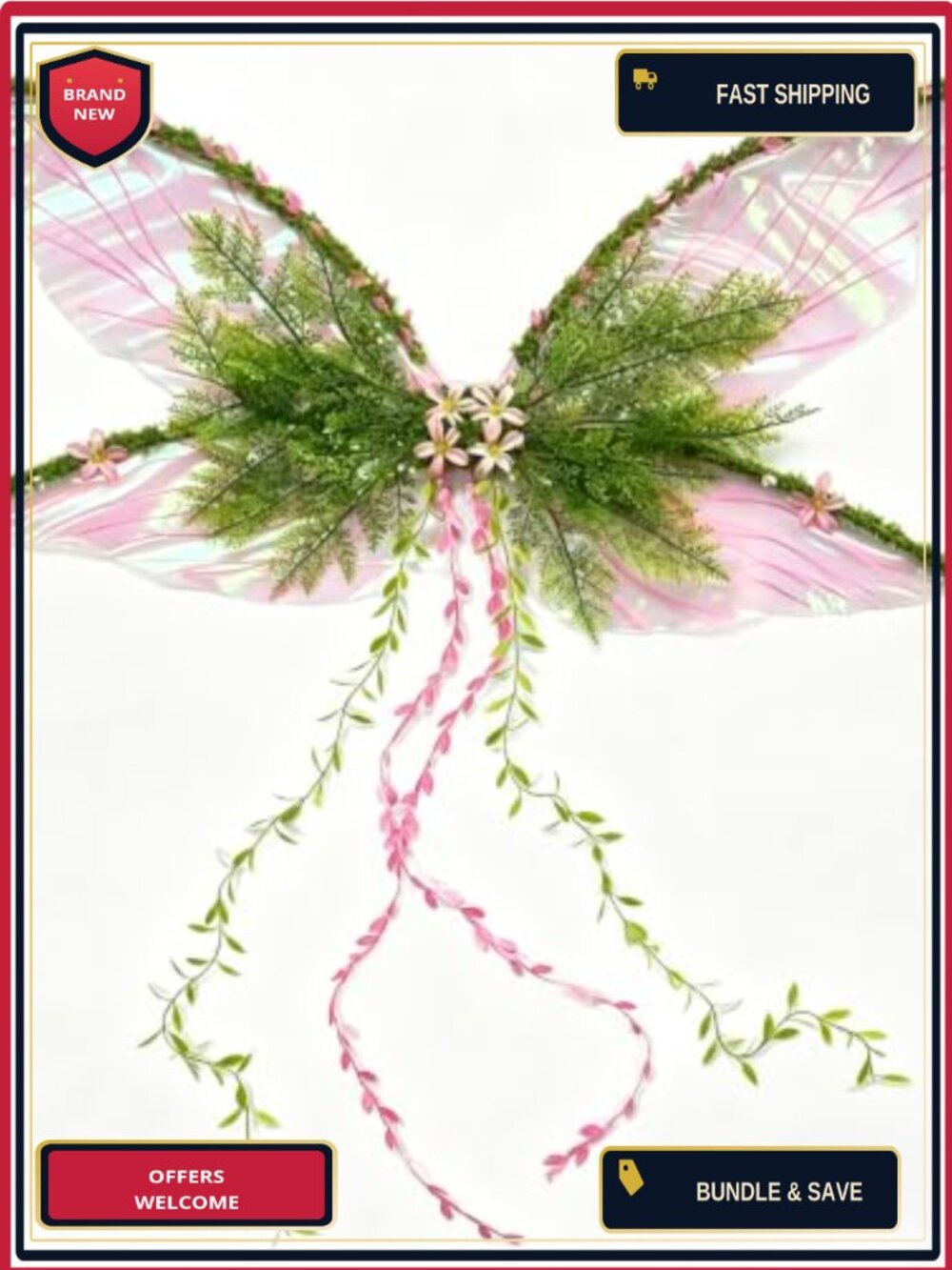 Fairy Wings Adult Women Butterfly Costume Renaissance Halloween
